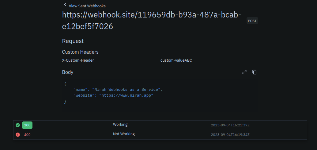 webhook attempts